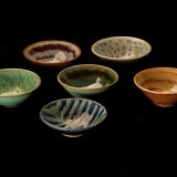 Mini-dipping bowls.  Multiple glazes available.   Approximately 5"w x 3"h